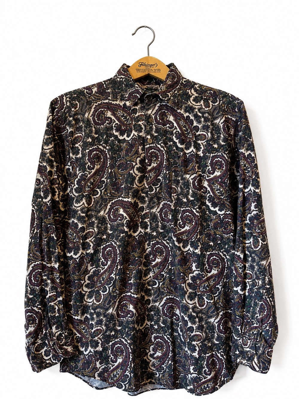 Boston Traders' Men’s Paisley Shirt Cotton Size M Eclectic VTG 90s Gorpcore Boho